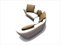 现代家具3DMAX模型之沙发024