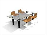 现代家具3DMAX模型之餐桌椅005