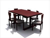 现代家具3DMAX模型之餐桌椅010