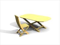 现代家具3DMAX模型之餐桌椅011