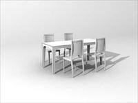 现代家具3DMAX模型之餐桌椅014