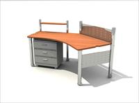 现代家具3DMAX模型之办公桌_办公单元035