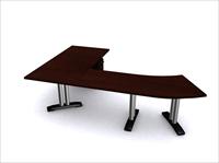 现代办公设施3DMAX模型之办公桌025