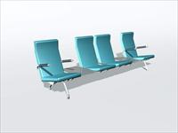 现代公装设施3DMAX模型之公共座椅003