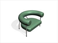 现代公装设施3DMAX模型之公共座椅016