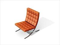 现代公装设施3DMAX模型之公共座椅023