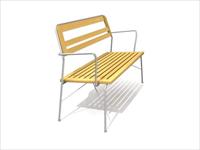 现代公装设施3DMAX模型之公共座椅008