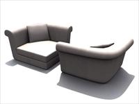 现代公装设施3DMAX模型之公共座椅040