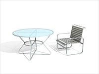 现代公装设施3DMAX模型之餐桌椅017
