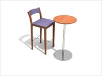 现代公装设施3DMAX模型之餐桌椅012