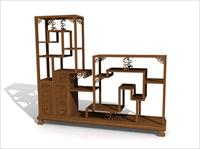 现代中式家具3DMAX模型之柜架08