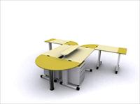 品牌家具3DMAX模型_现代办公家具-办公桌-016