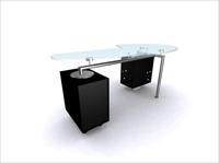 品牌家具3DMAX模型_现代办公家具-办公桌-042
