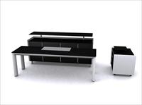 品牌家具3DMAX模型_现代办公家具-办公桌-041