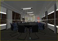 中型会议室室内装饰效果图3DMAX模型文件