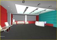 大型公司前台大堂接待处室内装饰3DMAX模型文件