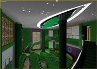 商务酒店大堂室内效果图3DMAX模型文件2