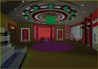 星级酒店大堂室内装饰3DMAX模型源文件