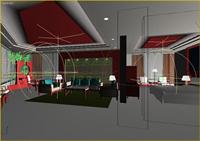 星级酒店套房室内装饰方案3DMAX模型文件