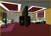 酒店商业空间3DMAX模型_酒店豪华套房模型