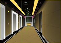 酒店电梯间室内装饰效3DMAX模型文件