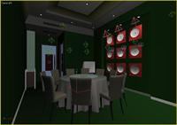 餐厅包房室内装饰效果3DMAX模型