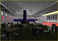 高档餐厅大堂室内设计3DMAX模型文件