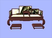 明清家具-床3D模型d-005