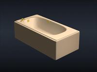 洁具典范之浴盆3D模型C-008