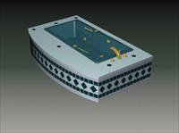 洁具典范之浴盆3D模型C-010