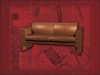 现代主义风格之沙发3D模型沙发004