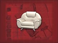 现代主义风格之沙发3D模型沙发014