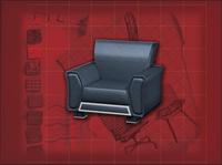 现代主义风格之沙发3D模型沙发016