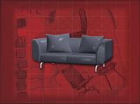 现代主义风格之沙发3D模型沙发035