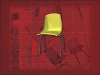 现代主义风格之椅子3D模型椅子064