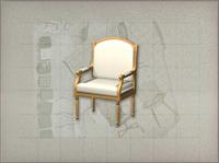 酒店风格家具椅子B0403D模型