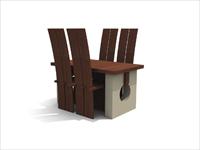 办公家具之餐桌椅0133D模型