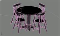 室内装饰家具桌椅组合083D模型