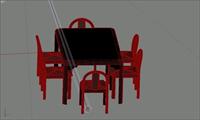 室内装饰家具桌椅组合153D模型