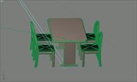 室内装饰家具桌椅组合133D模型
