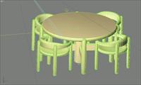 室内装饰家具桌椅组合103D模型