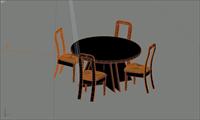 室内装饰家具桌椅组合123D模型