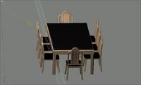 室内装饰家具桌椅组合283D模型