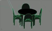 室内装饰家具桌椅组合353D模型