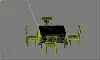 室内装饰家具桌椅组合443D模型