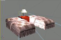室内装饰家具床B-113D模型