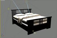 室内装饰家具床B-043D模型