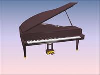 室内装饰乐器钢琴0013D模型