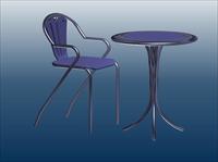 室内装饰设计3D模型之吧椅桌01