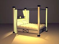 传统家具-2床3D模型d-013